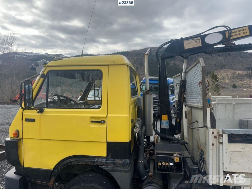 MAN 8.150 crane truck w/ 3-way tipper on the body. WAT Lastbil med kran