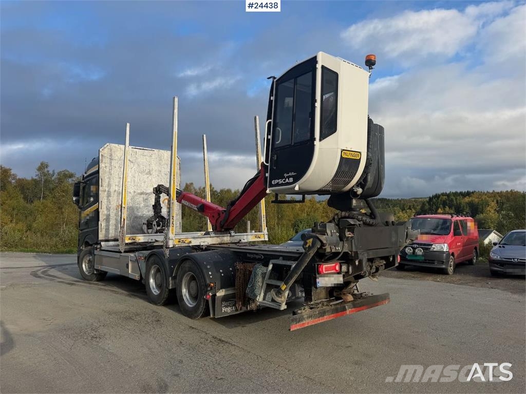 Mercedes-Benz Actros 6x4 timber truck with Epsilon M12L timber c Metsaveokid