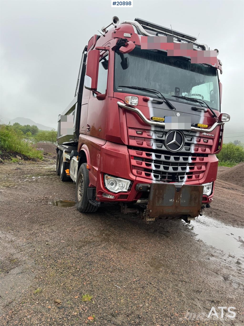 Mercedes-Benz Arocs 2858 6x4 complete plow rig w/underlying blad Camion ribaltabili