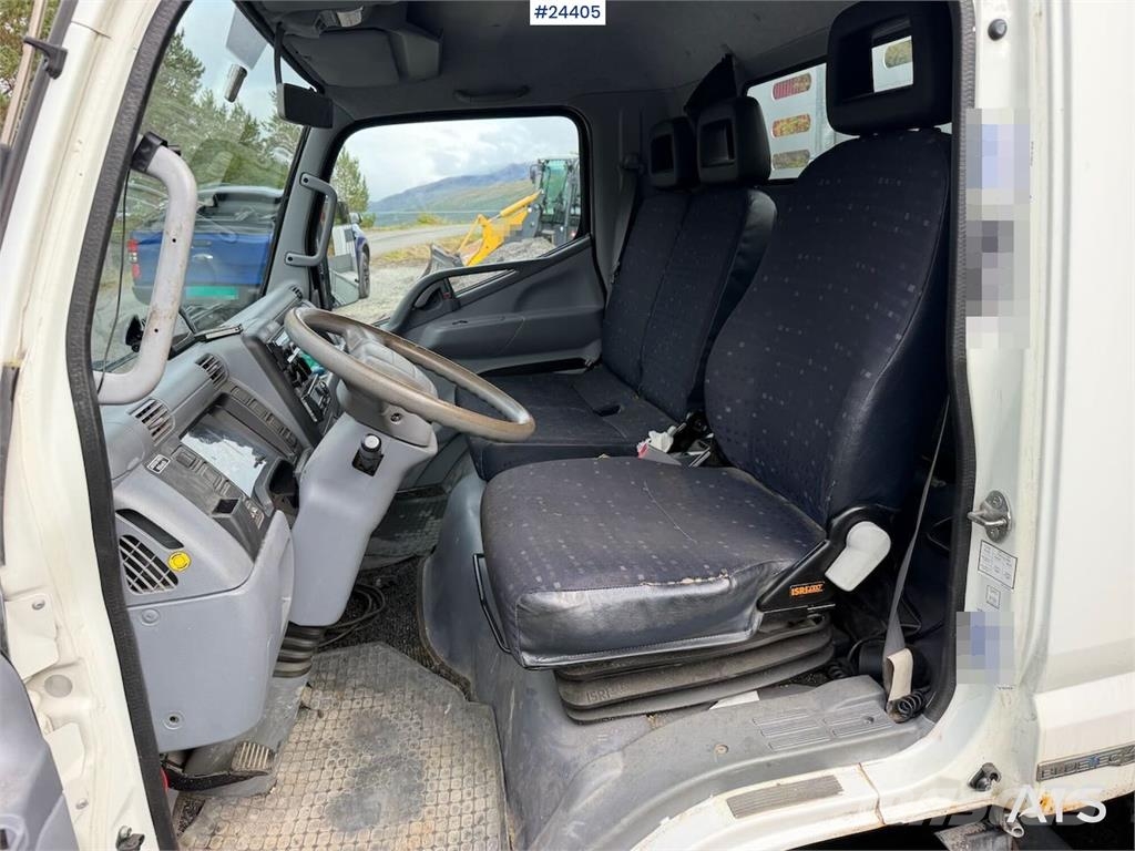 Mitsubishi Fuso 7C18 platform car w/ new AdBlue pump, Winch, Platformos/ Pakrovimas iš šono