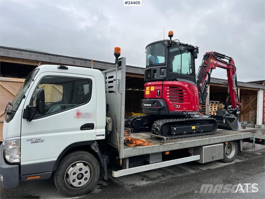 Mitsubishi Fuso 7C18 platform car w/ new AdBlue pump, Winch, Platformos/ Pakrovimas iš šono