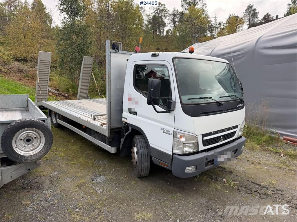 Mitsubishi Fuso 7C18 platform car w/ new AdBlue pump, Winch, Platformos/ Pakrovimas iš šono