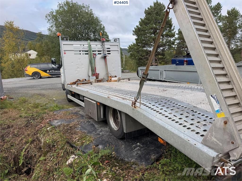 Mitsubishi Fuso 7C18 platform car w/ new AdBlue pump, Winch, Platformos/ Pakrovimas iš šono