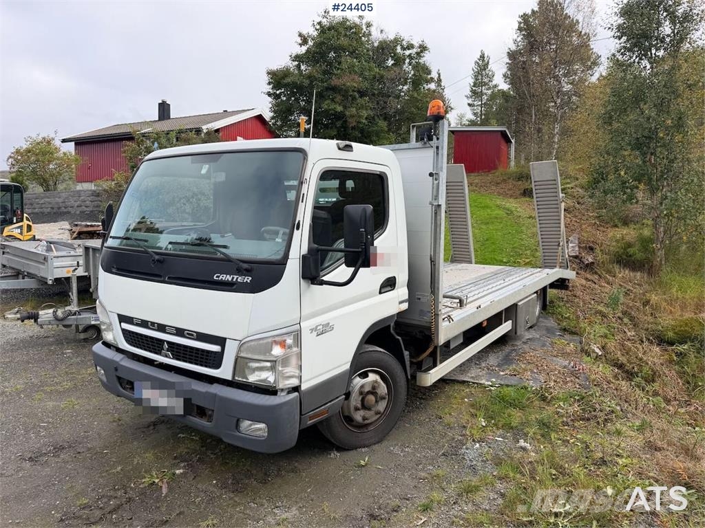 Mitsubishi Fuso 7C18 platform car w/ new AdBlue pump, Winch, Platformos/ Pakrovimas iš šono
