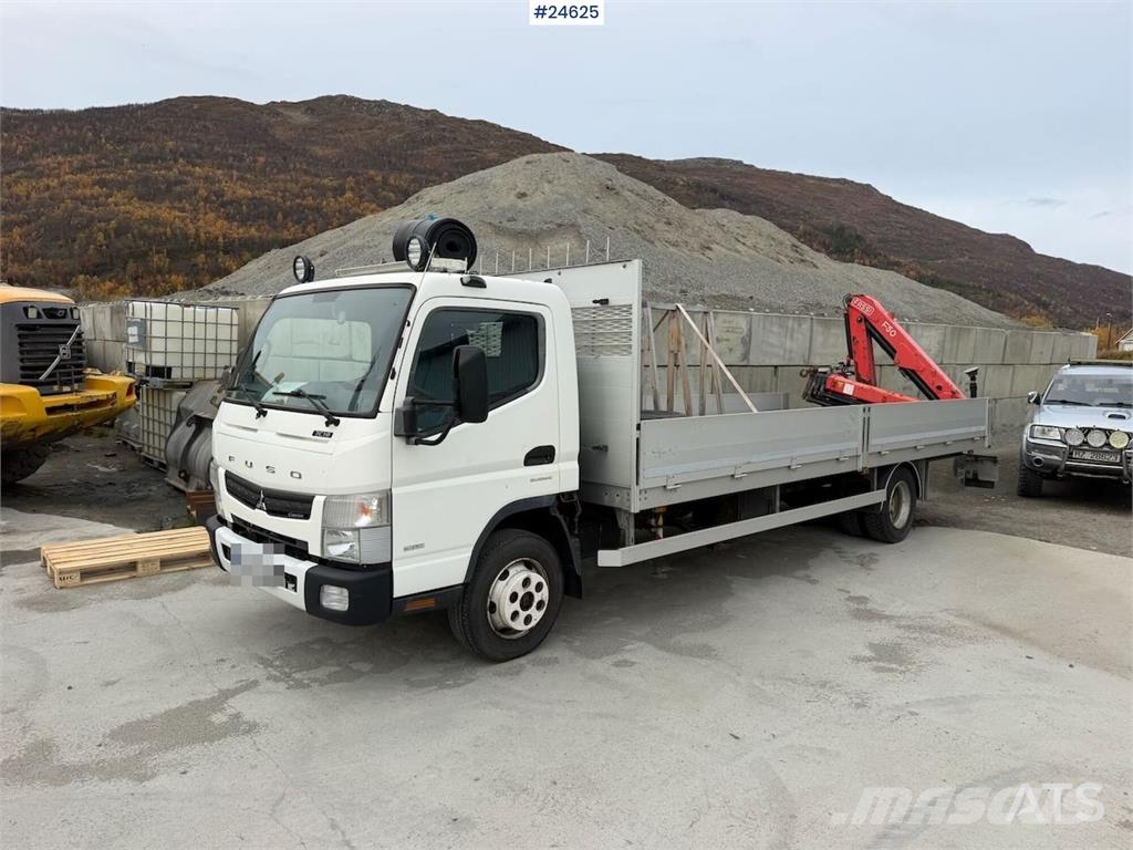 Mitsubishi Fuso Canter 4x2 with rear-mounted crane. Recently Kranbil