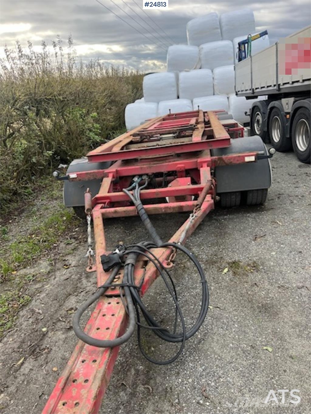 Norslep 3 akslet Hooklift Trailer Skip loader trailers