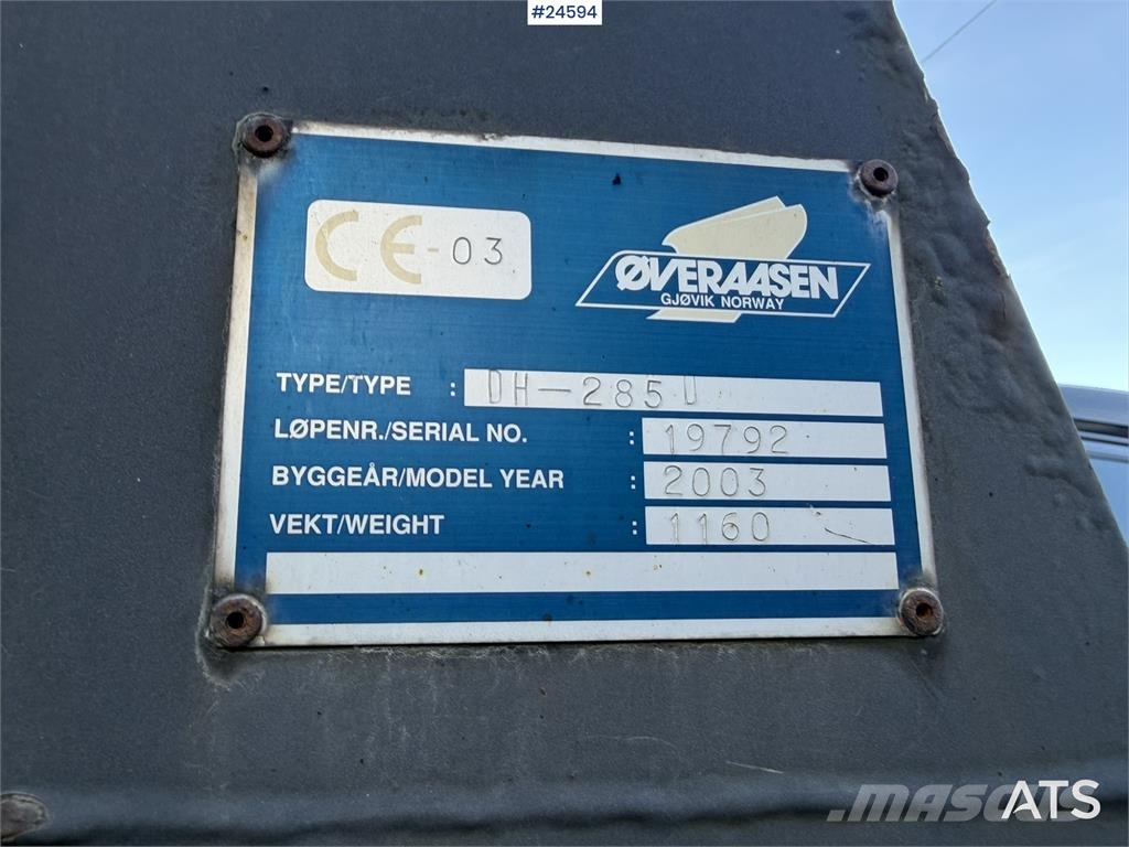 Øveraasen Dh-285U Snow Plow Blade Snøploger- og skjær