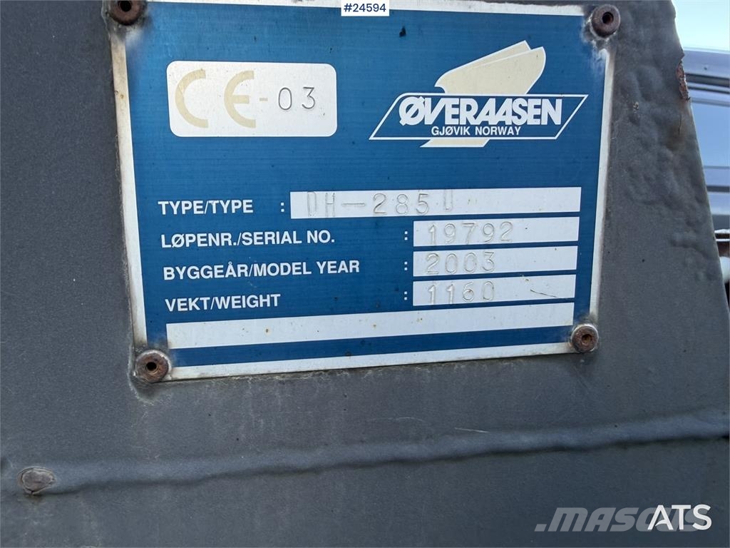 Øveraasen Dh-285U Snow Plow Blade Snøploger- og skjær