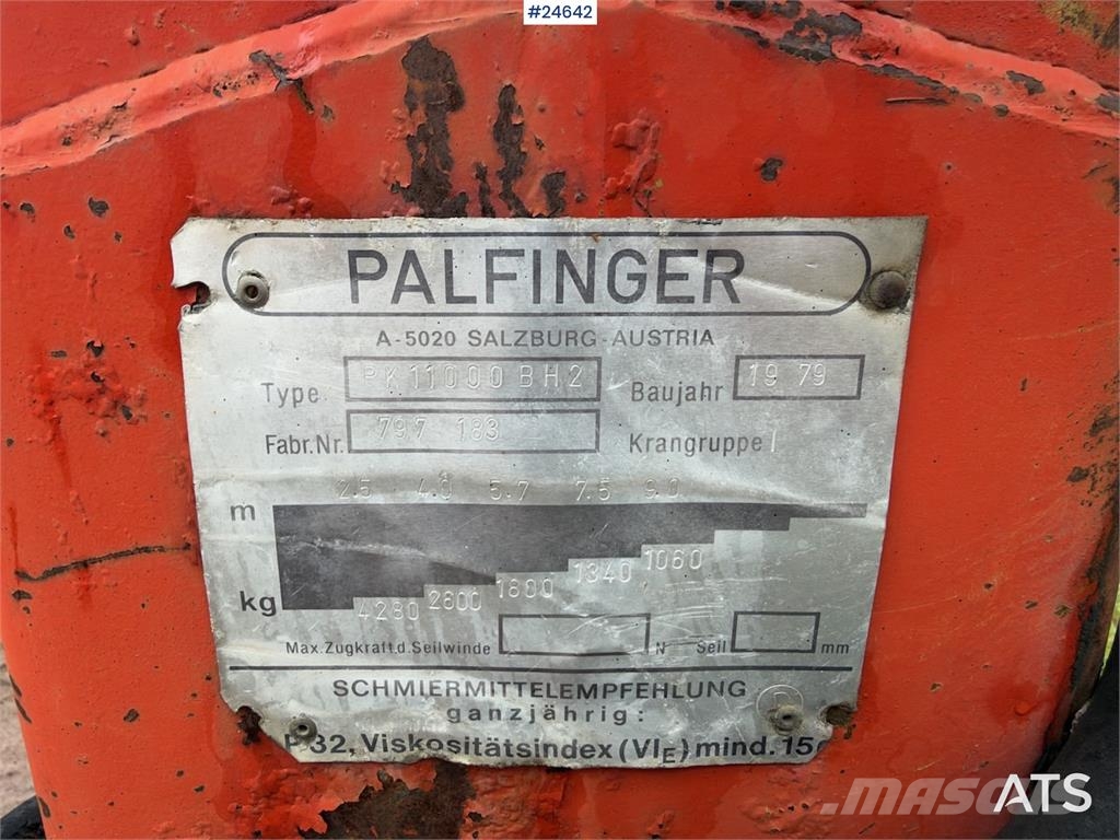 Palfinger PK11000 Crane with Welding Mounts Load handling accessories