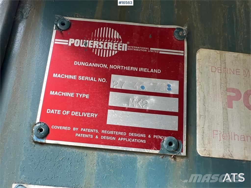 Powerscreen MK 2 Quarry sieve Screeners