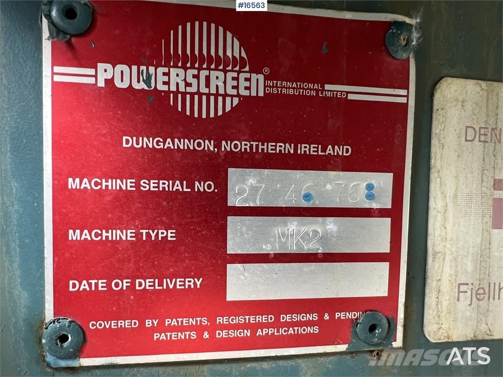 Powerscreen MK 2 Quarry sieve Screeners