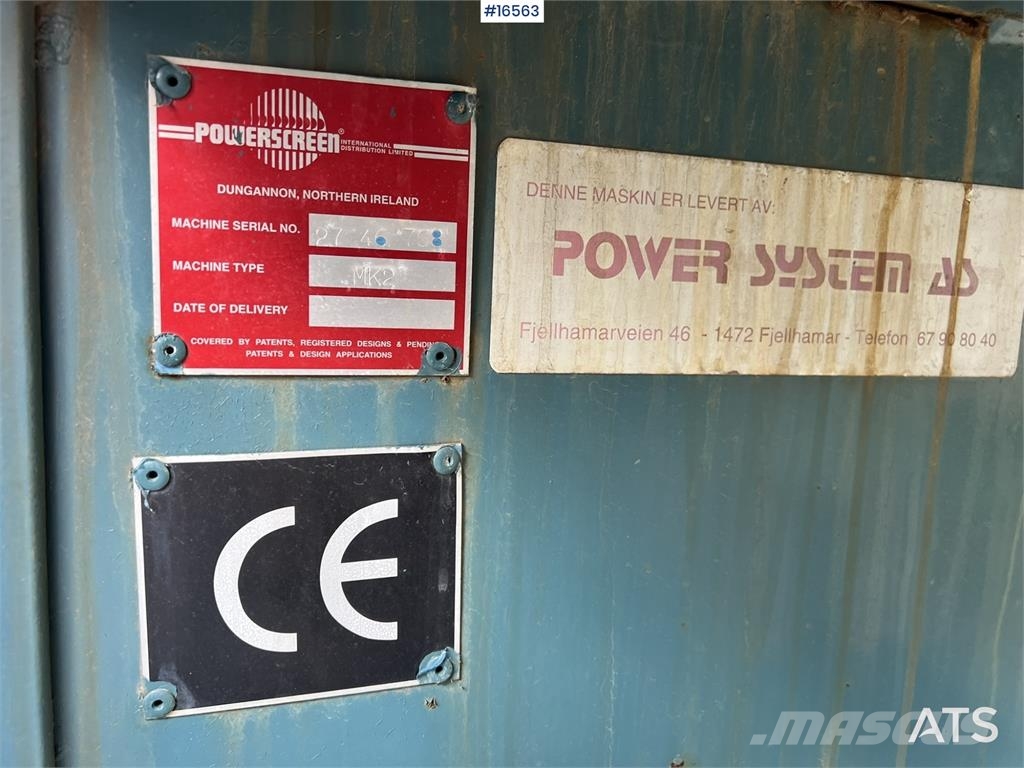 Powerscreen MK 2 Quarry sieve Screeners
