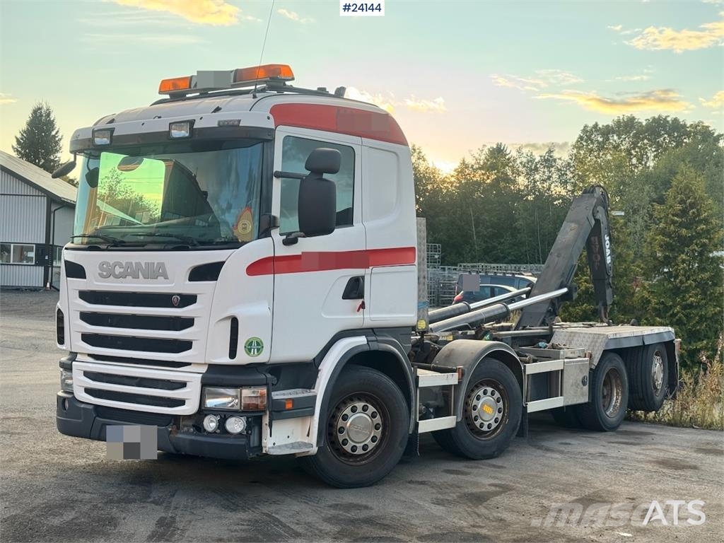 Scania G480 8x2 Hooklift Truck with Crane Hydraulics WATC شاحنات الرافعات الخطافية