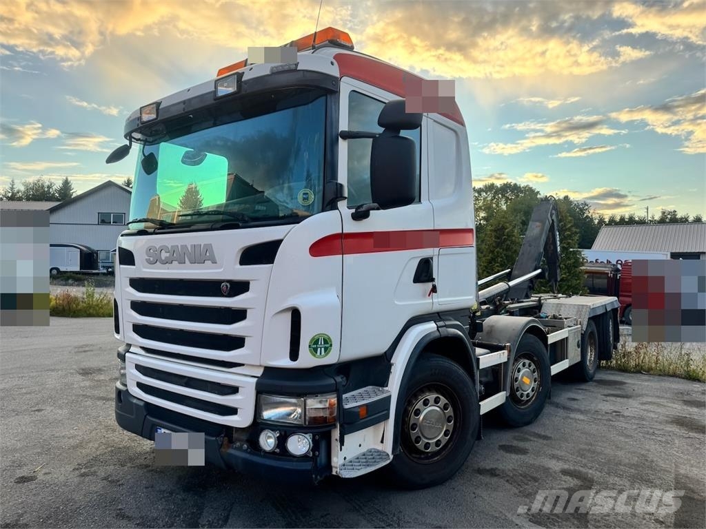 Scania G480 8x2 Hooklift Truck with Crane Hydraulics WATC شاحنات الرافعات الخطافية