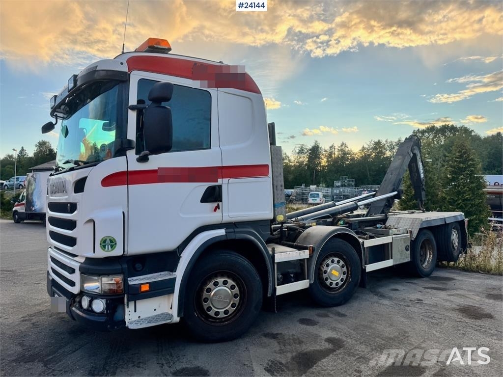 Scania G480 8x2 Hooklift Truck with Crane Hydraulics WATC شاحنات الرافعات الخطافية