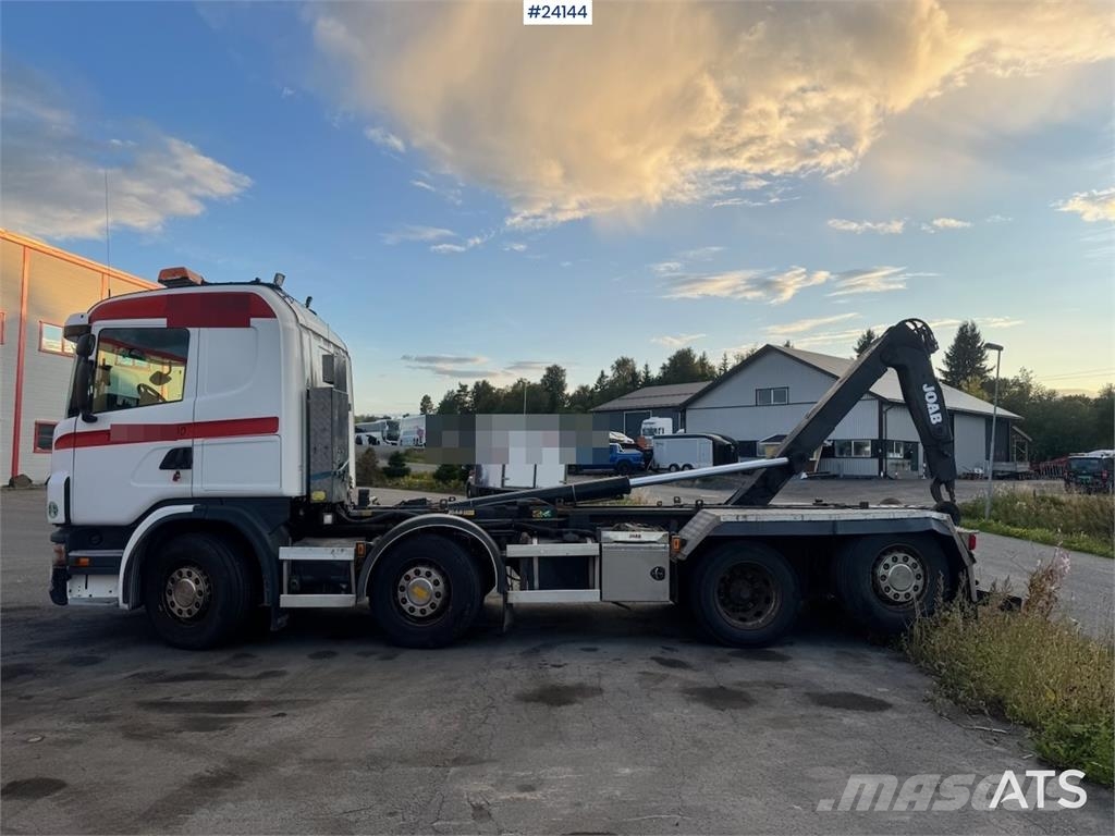 Scania G480 8x2 Hooklift Truck with Crane Hydraulics WATC شاحنات الرافعات الخطافية