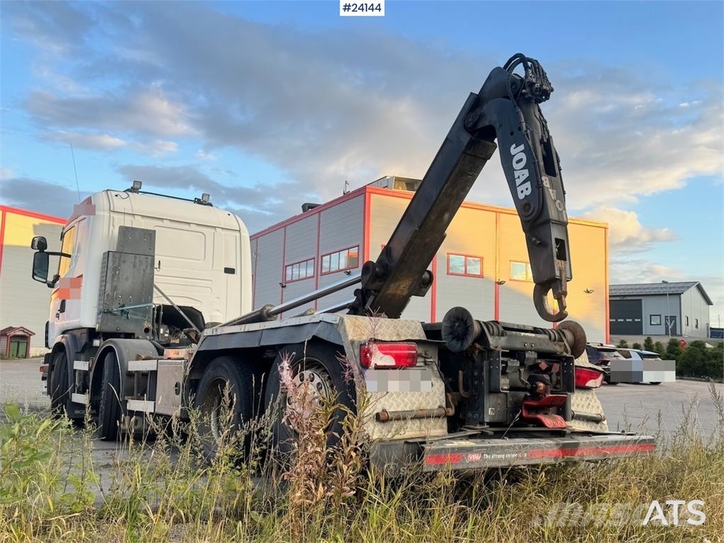Scania G480 8x2 Hooklift Truck with Crane Hydraulics WATC شاحنات الرافعات الخطافية