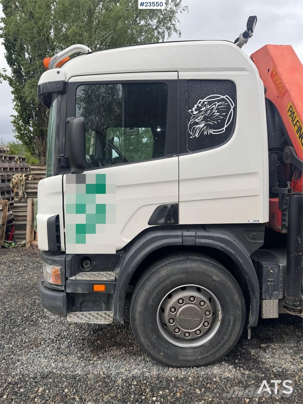 Scania P124 Tridem Hooklift & Crane Truck – Hooklift Cont 크레인 트럭