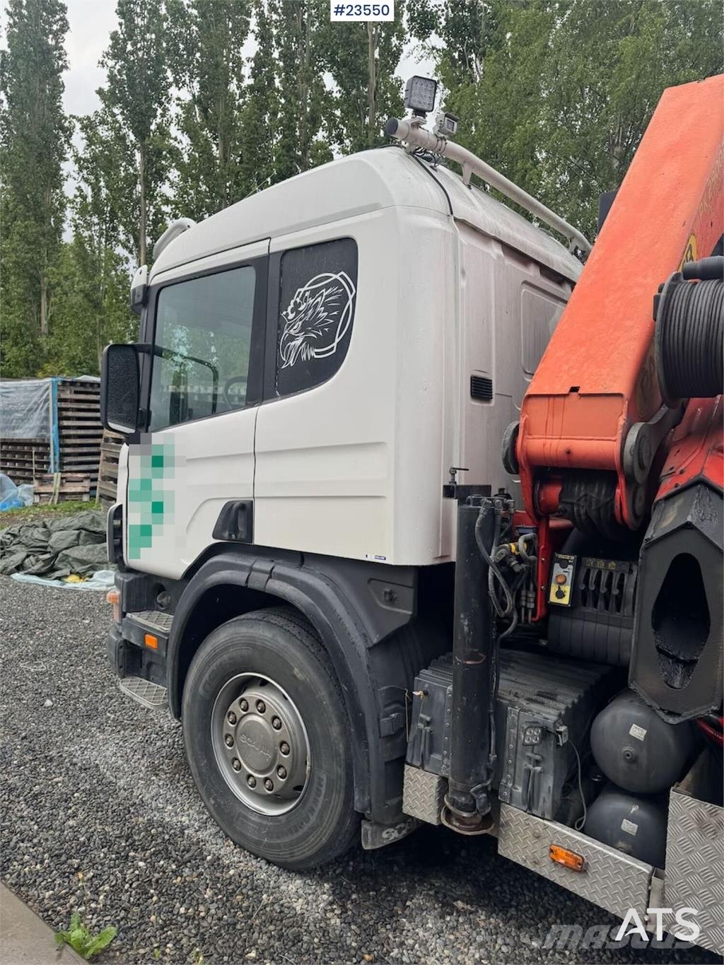 Scania P124 Tridem Hooklift & Crane Truck – Hooklift Cont 크레인 트럭
