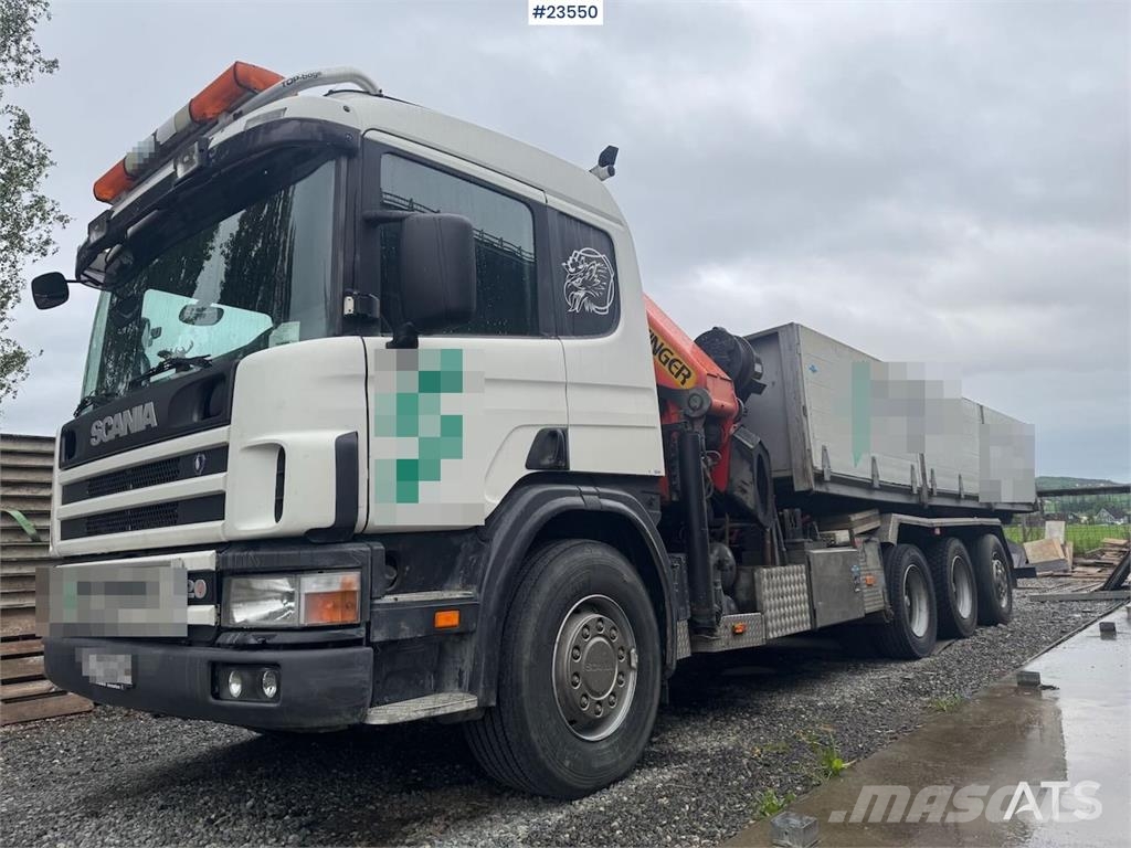 Scania P124 Tridem Hooklift & Crane Truck – Hooklift Cont 크레인 트럭