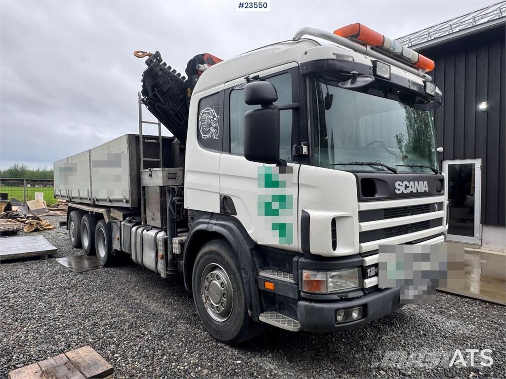 Scania P124 Tridem Hooklift & Crane Truck – Hooklift Cont 크레인 트럭