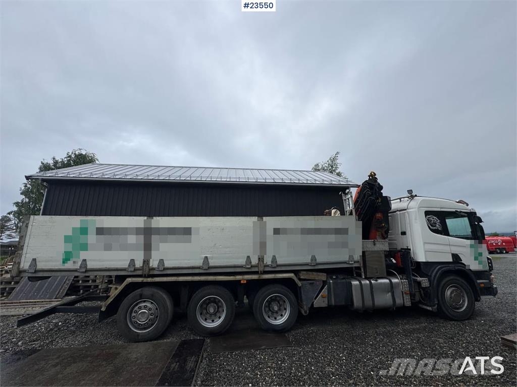 Scania P124 Tridem Hooklift & Crane Truck – Hooklift Cont 크레인 트럭