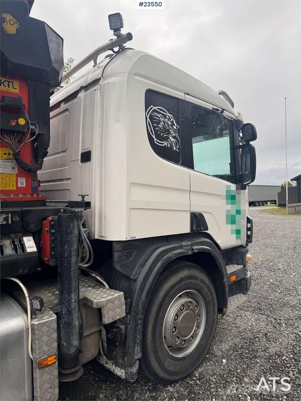 Scania P124 Tridem Hooklift & Crane Truck – Hooklift Cont 크레인 트럭
