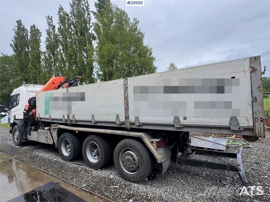 Scania P124 Tridem Hooklift & Crane Truck – Hooklift Cont 크레인 트럭