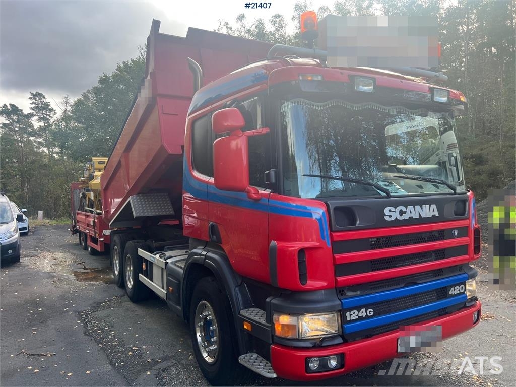 Scania P124G 6x2 Tippbil Lastbiler med tip