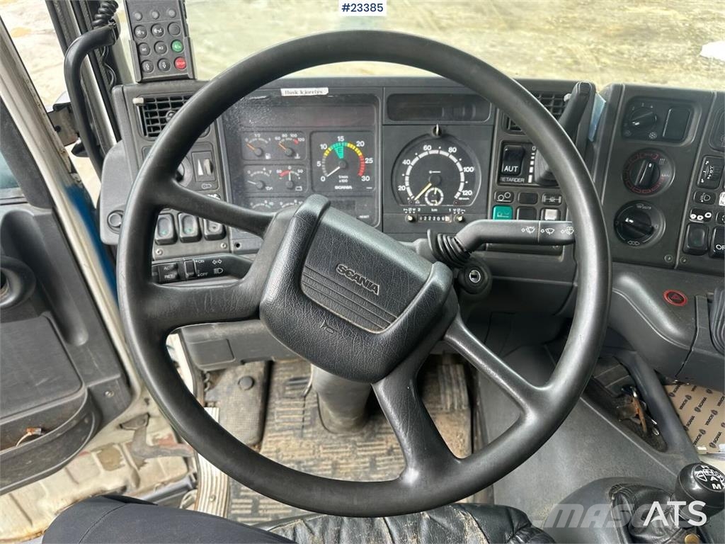 Scania R124/400 hook truck w/ 26T hook and box. WATCH VID Vinçli kamyonlar