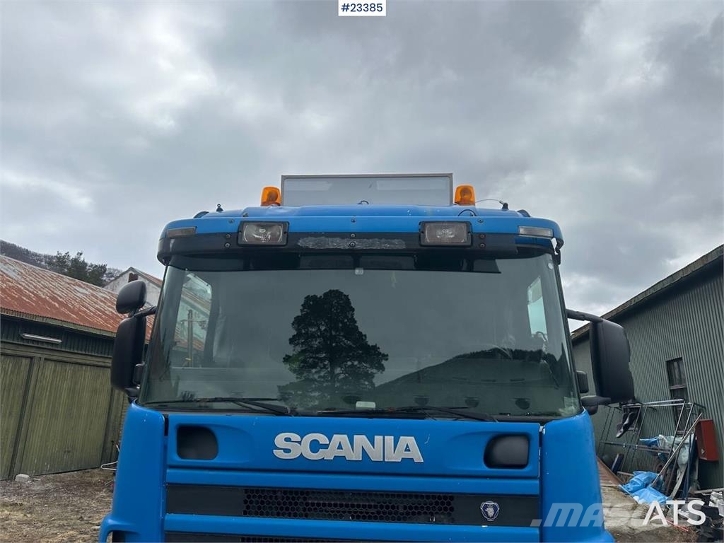 Scania R124/400 hook truck w/ 26T hook and box. WATCH VID Vinçli kamyonlar