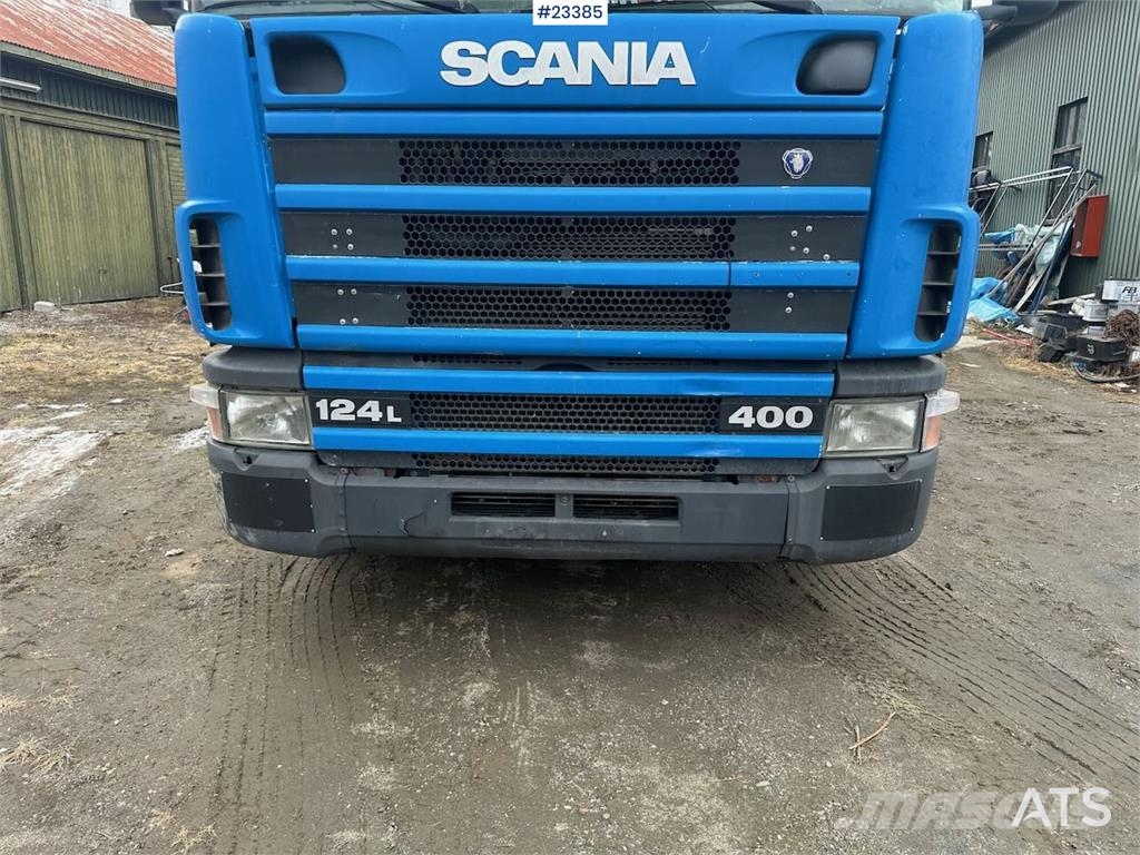Scania R124/400 hook truck w/ 26T hook and box. WATCH VID Vinçli kamyonlar