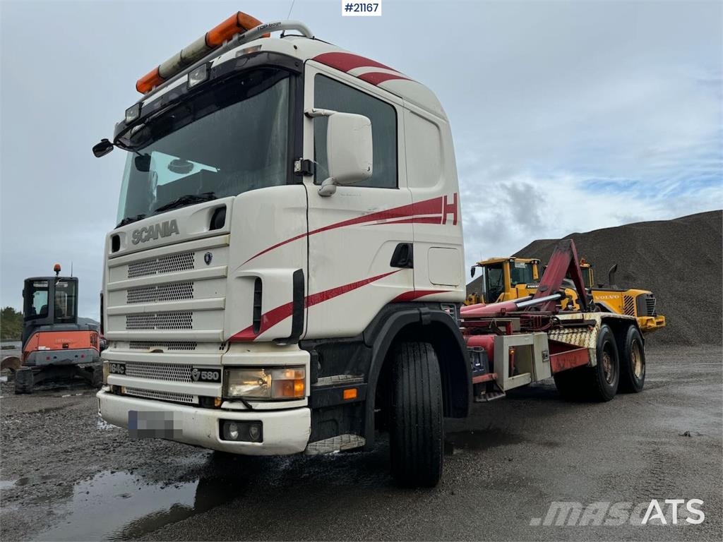 Scania R164 6x4 Hook truck. Camiones elevadores de gancho