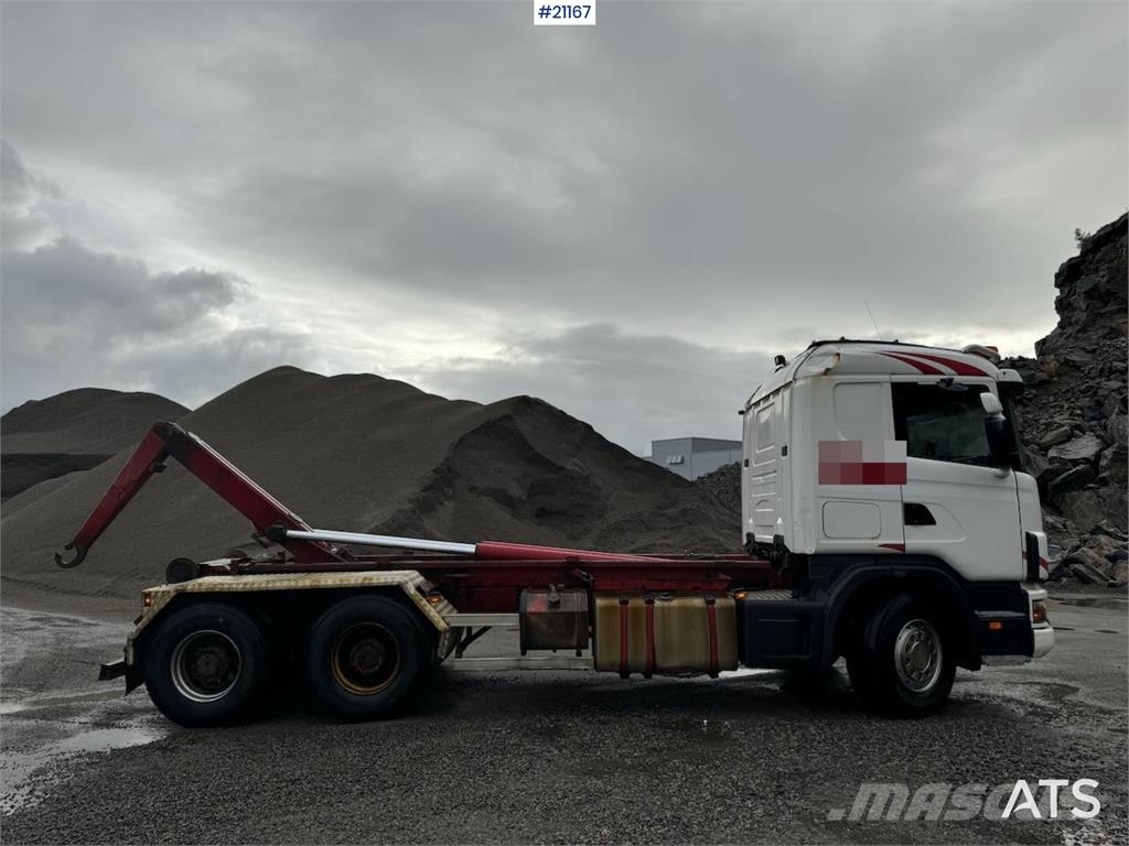 Scania R164 6x4 Hook truck. Camiones elevadores de gancho