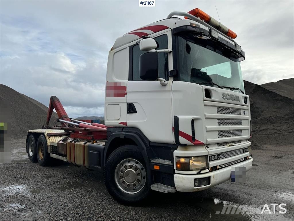 Scania R164 6x4 Hook truck. Camiones elevadores de gancho