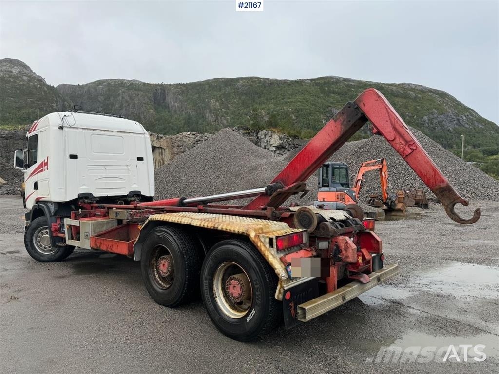 Scania R164 6x4 Hook truck. Camiones elevadores de gancho