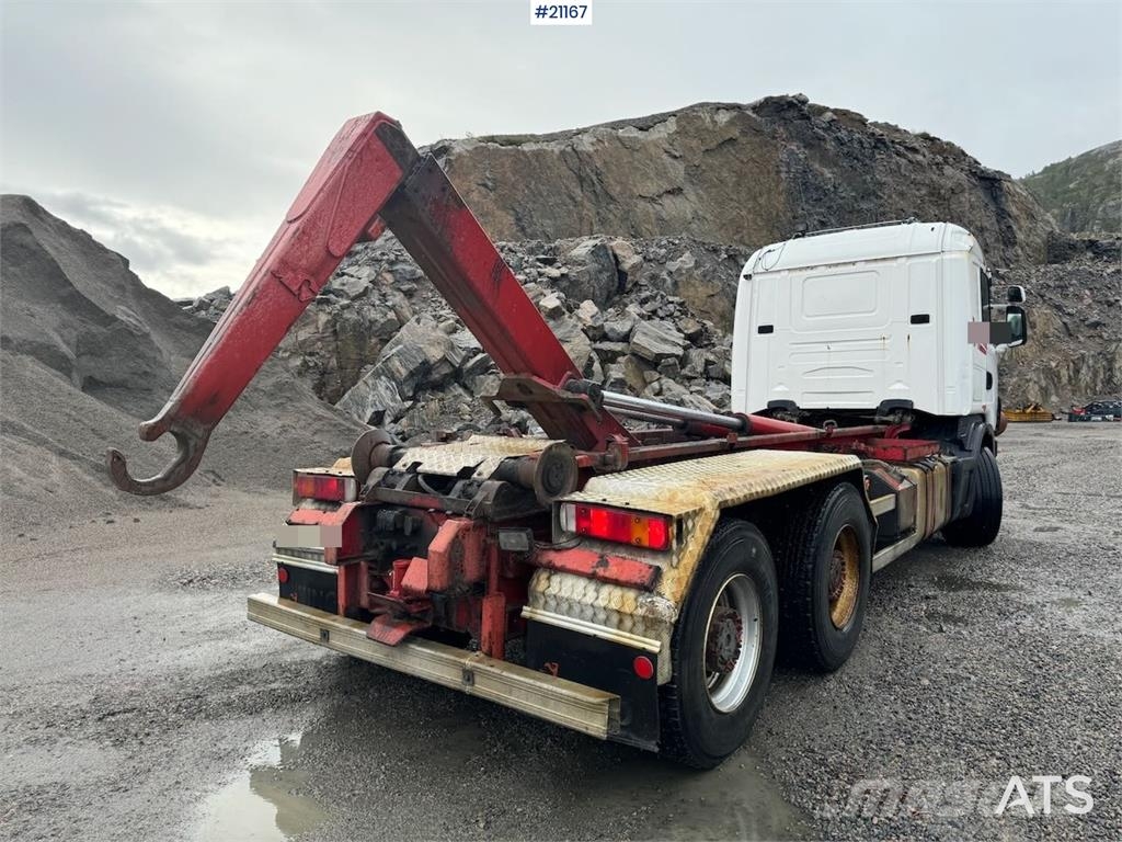 Scania R164 6x4 Hook truck. Camiones elevadores de gancho