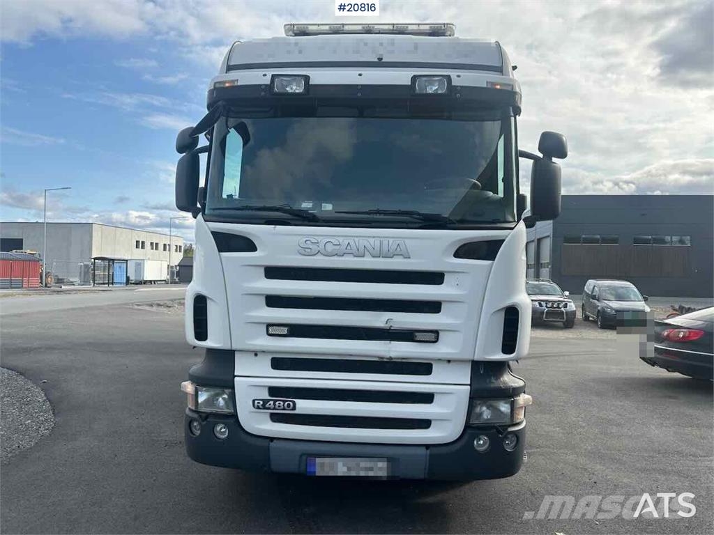 Scania R480 3 axle container truck with/ lift. Грузовики-Контейнеровозы