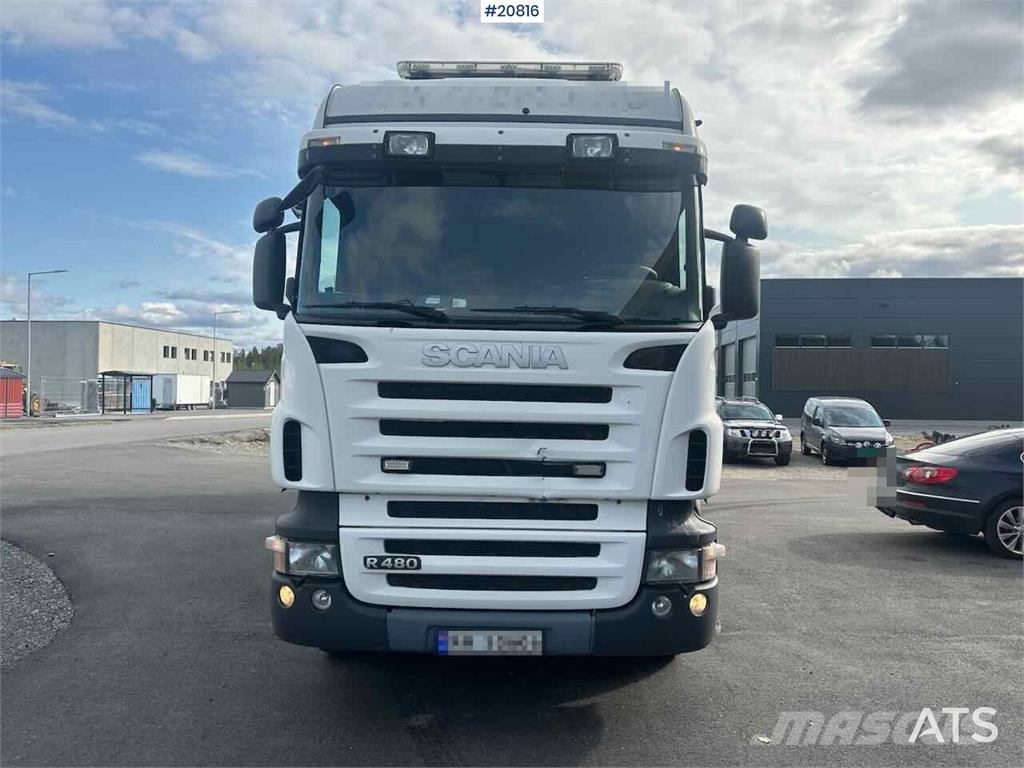 Scania R480 3 axle container truck with/ lift. Грузовики-Контейнеровозы