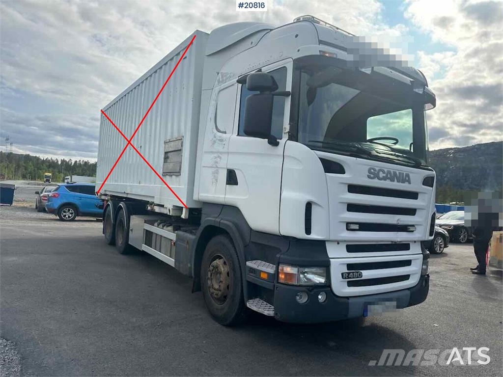 Scania R480 3 axle container truck with/ lift. Грузовики-Контейнеровозы