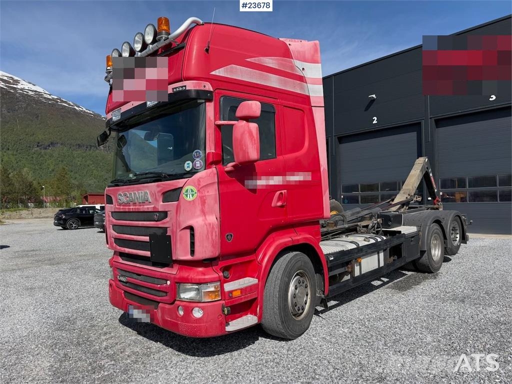 Scania R480 6x2 hook truck w/ crane hydraulics and replac Camiones elevadores de gancho