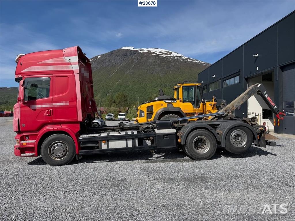 Scania R480 6x2 hook truck w/ crane hydraulics and replac Camiones elevadores de gancho