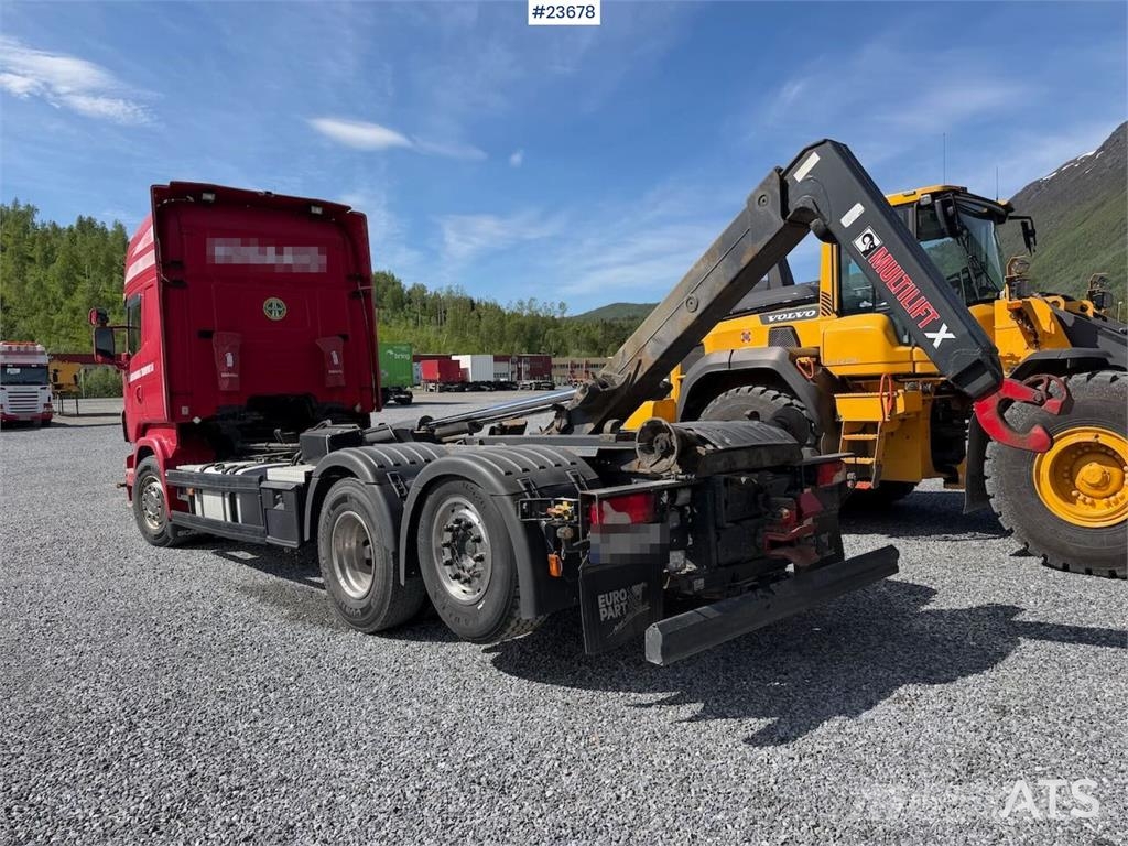 Scania R480 6x2 hook truck w/ crane hydraulics and replac Camiones elevadores de gancho