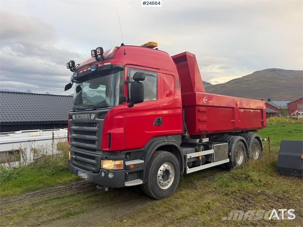 Scania R480 6x4 tipper equipped for snowplowing. WATCH VI شاحنات قلابة