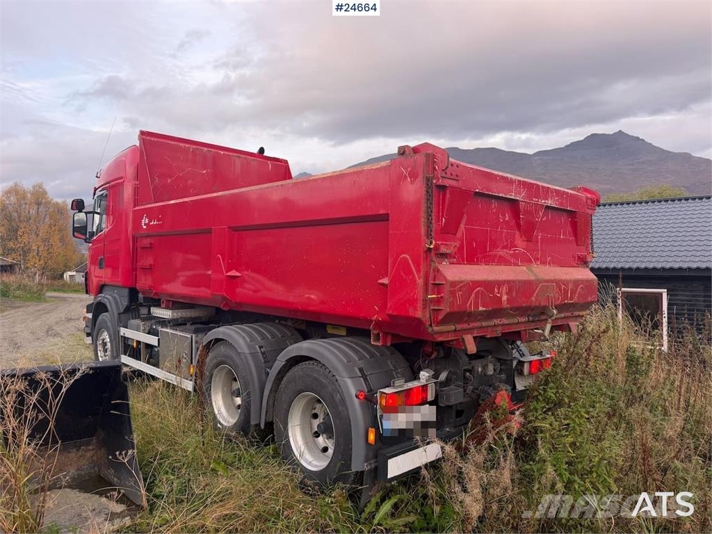Scania R480 6x4 tipper equipped for snowplowing. WATCH VI شاحنات قلابة