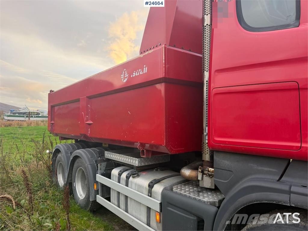 Scania R480 6x4 tipper equipped for snowplowing. WATCH VI شاحنات قلابة
