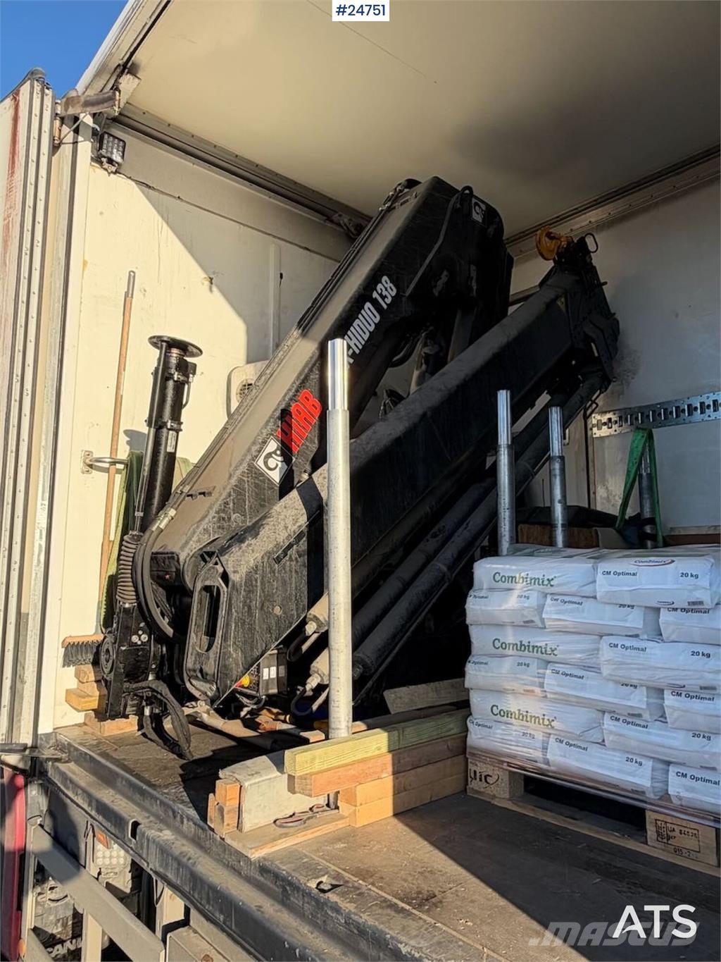 Scania R500 6x2 Box truck - Hiab 13 t/m crane Caminhões baú