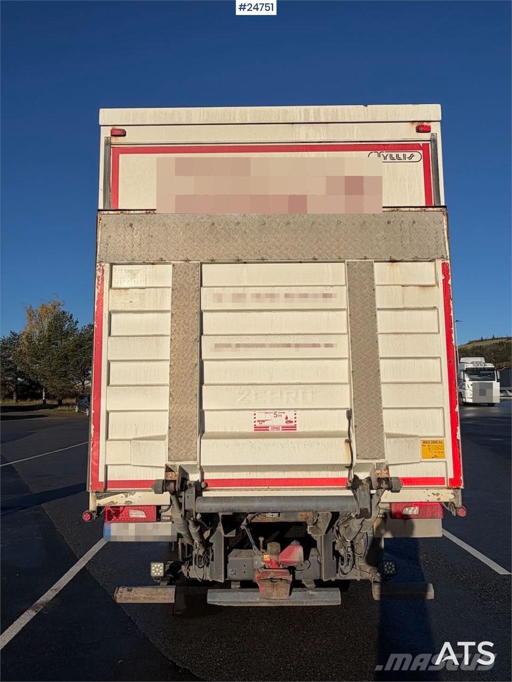 Scania R500 6x2 Box truck - Hiab 13 t/m crane Caminhões baú