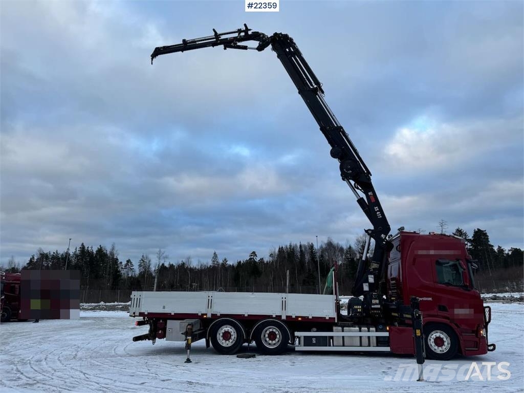 Scania R500 6x2 crane truck w/ 47 t/m Hiab crane with jib Camiones grúa