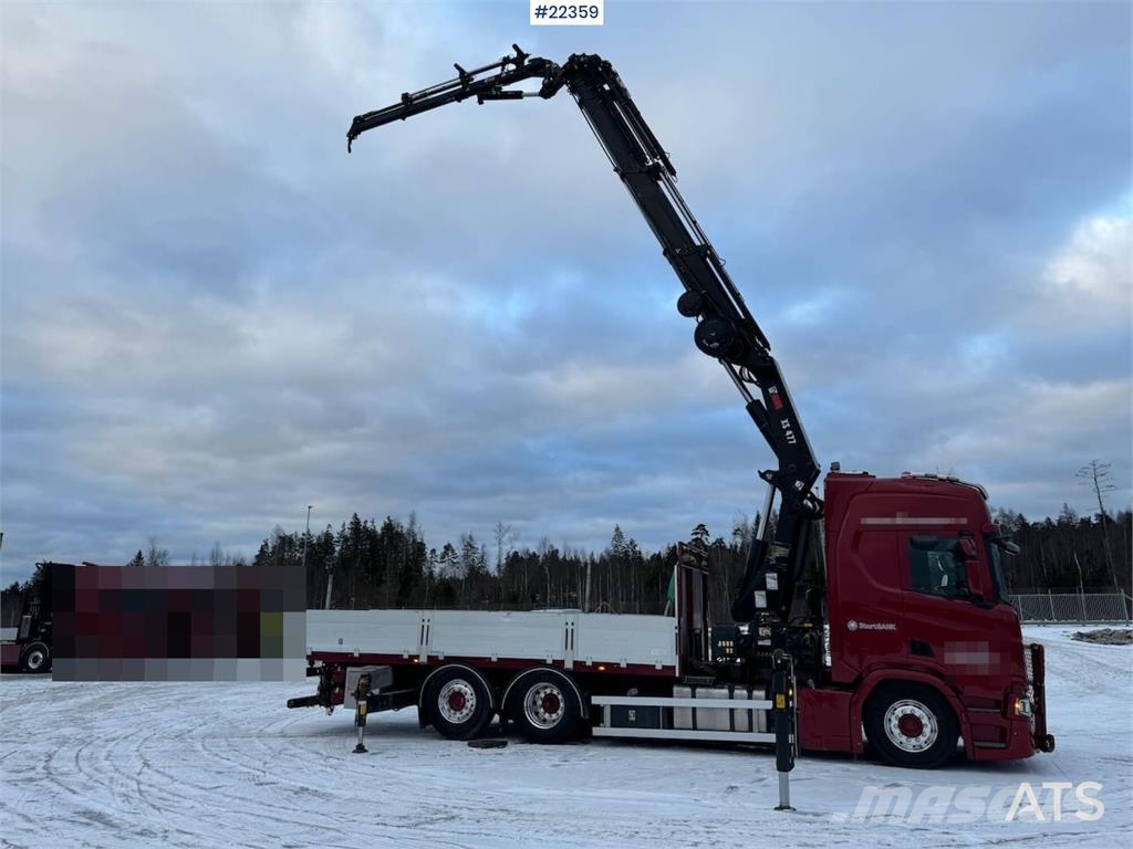 Scania R500 6x2 crane truck w/ 47 t/m Hiab crane with jib Camiones grúa